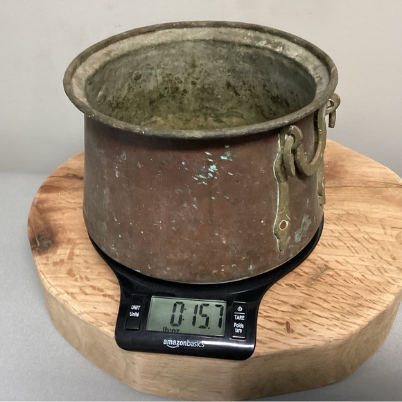 🟡 Vintage (Antique - ?)Copper Pot - Brass Handles - Beautiful Patina - Rare - Picture 14 of 14